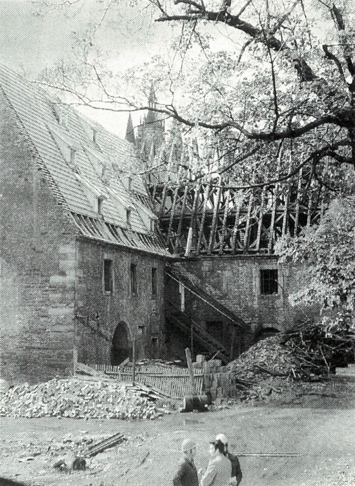 Abbildung der Baustelle Waidspeicher aus dem Jahr 1985